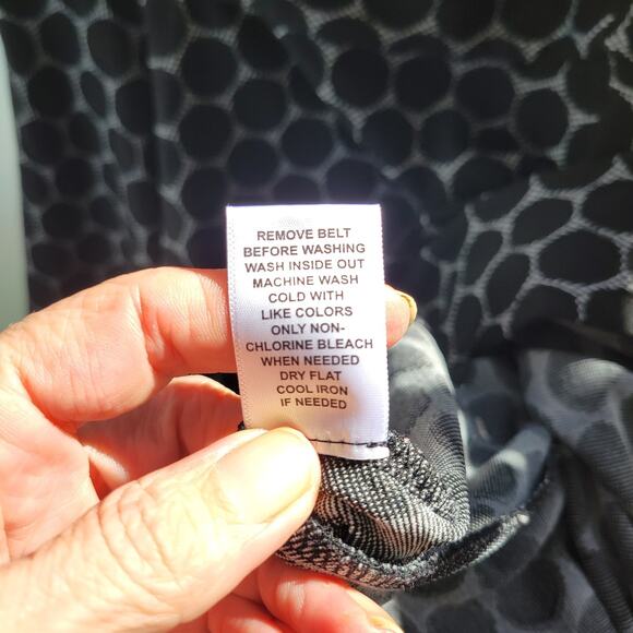 Dress Size 12 Women Asymmetric Polka Dot Fit & Flare Black‎ Vintage - Picture 6 of 9